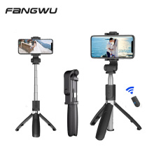 Selfie Stick Tripé com BT Wireless Remote Plastic Alloy Self Stick Telefone Smartphone Selfie-stick